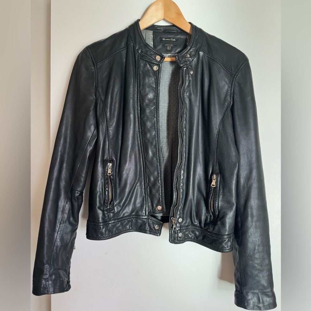 Massimo Dutti - Leather Biker Jacket